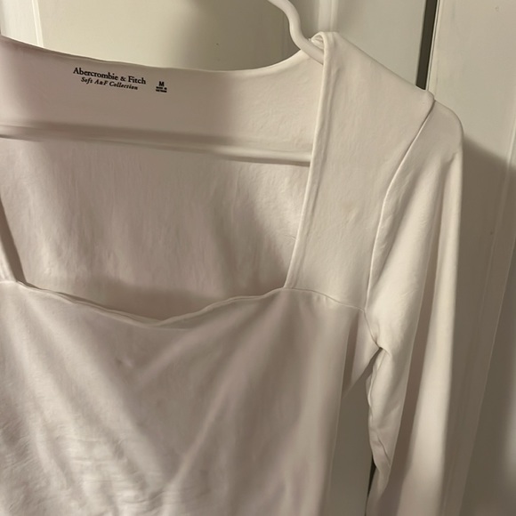 Abercrombie & Fitch Long-Sleeve Cotton Seamless Fabric Square Neck Bodysuit - Picture 5 of 5